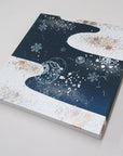 金銀砂子細工 冬 雪輪 紺 アートパネル S/L
