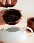 素筒 茶筒 無地皮