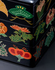 (受注生産品)秀衡塗 古代漆絵重箱 5.5寸
