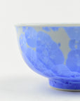 京焼 花結晶 夫婦茶碗 青/白