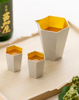 高岡銅器 金箔片口・ぐい呑み「六」酒器セット