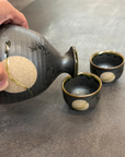 波佐見焼 月映え酒器セット 黒焼締