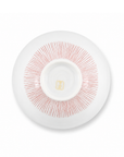 有田焼 吉祥梅十草 夫婦茶碗 黒/赤