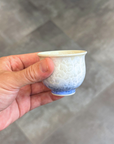 京焼 清水焼 お預け酒器セット 花結晶(白地青)