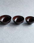 ぎやまん陶 茶碗 漆ブラウン