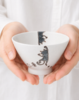 波佐見焼 夫婦茶碗 ぶら下がり猫 灰・茶