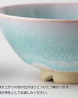 萩焼 お祝い夫婦茶碗セット(ミント&ピンク) 木箱付き