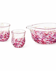 津軽びいどろ 花うつし 酒器セット 花筏