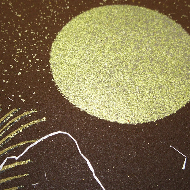 金銀砂子細工 秋 秋草 茶 アートパネル S/L