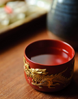 琉球漆器 堆錦 龍ぐい呑み