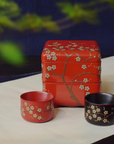 琉球漆器 堆錦 梅ぐい呑み