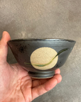 波佐見焼  夫婦茶碗 月映え　焼締/黒焼締