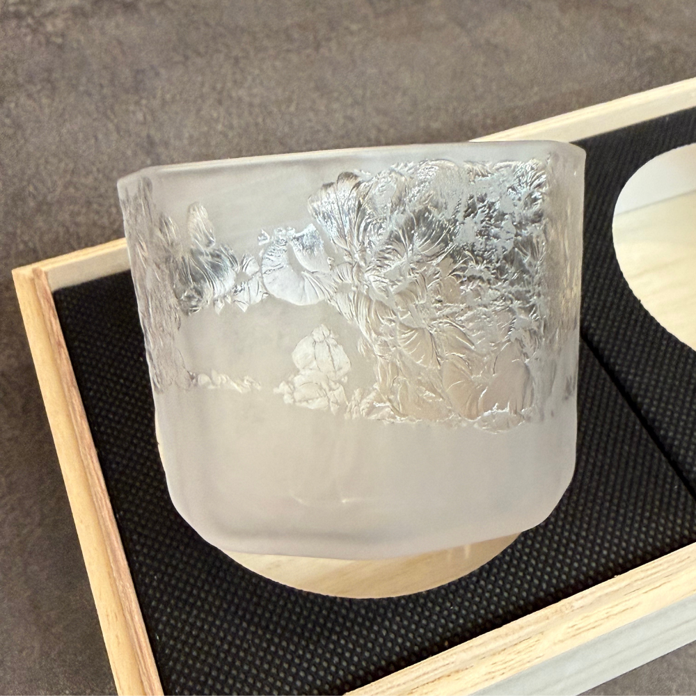 結霜月華  ビアグラス 一対来徳 華雪 ペアセット