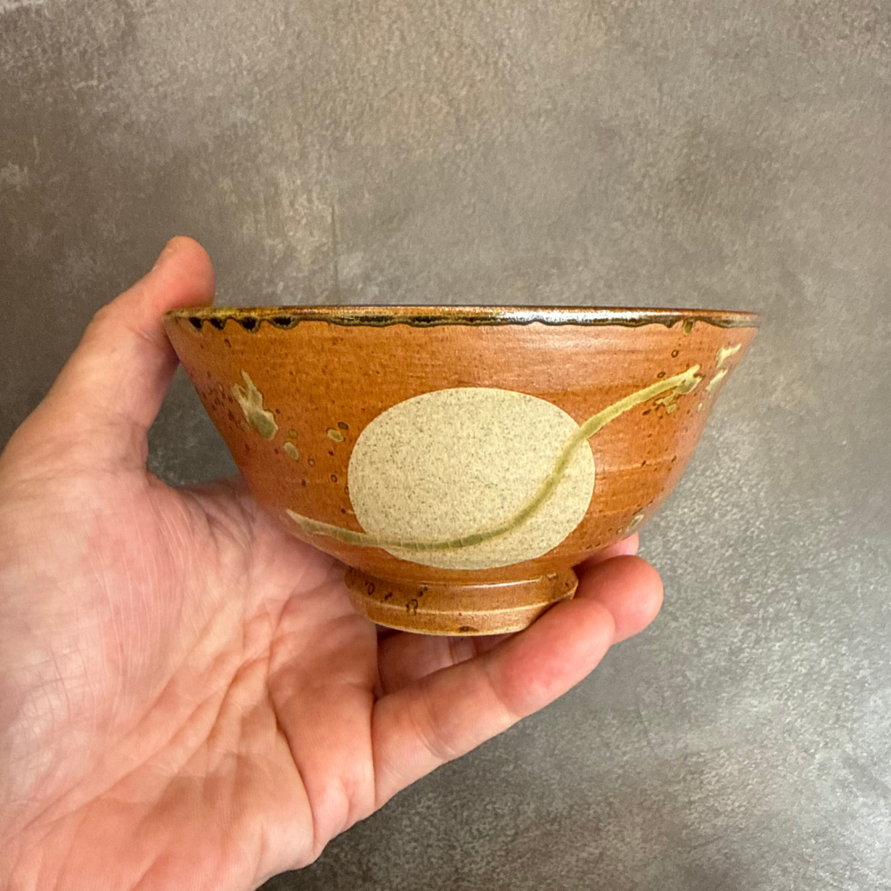 波佐見焼  夫婦茶碗 月映え　焼締/黒焼締