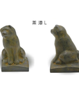 高岡銅器　OMOSHI Bookend Section　「寄り添い犬」