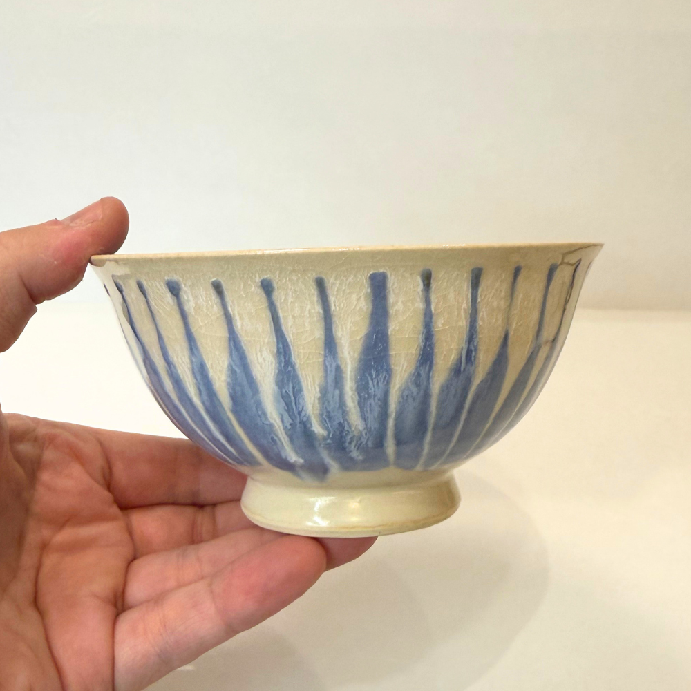 美濃焼 流彩十草 夫婦飯碗
