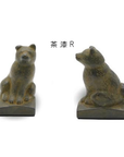 高岡銅器　OMOSHI Bookend Section　「寄り添い犬」