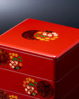 （受注生産品）秀衡塗  重箱 花丸 5.5寸