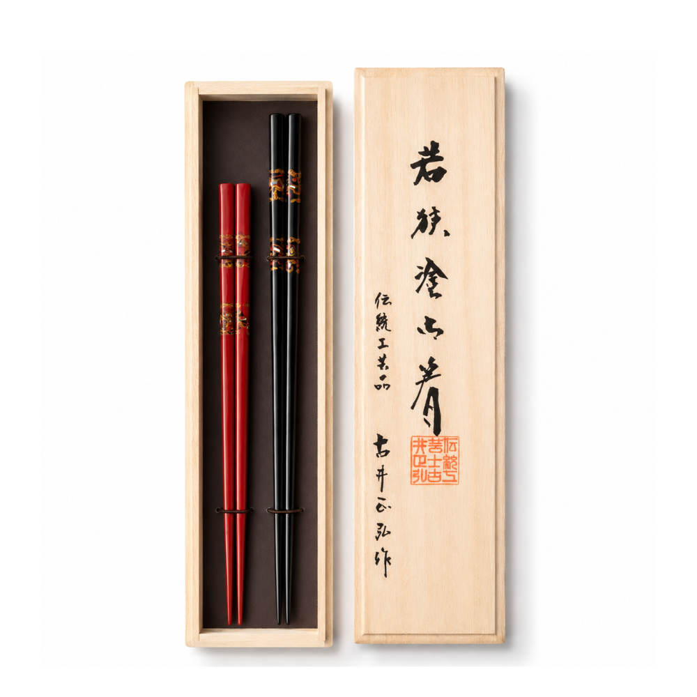 夫婦箸 八千代 23.5cm/20.5cm 箸 桐箱入り