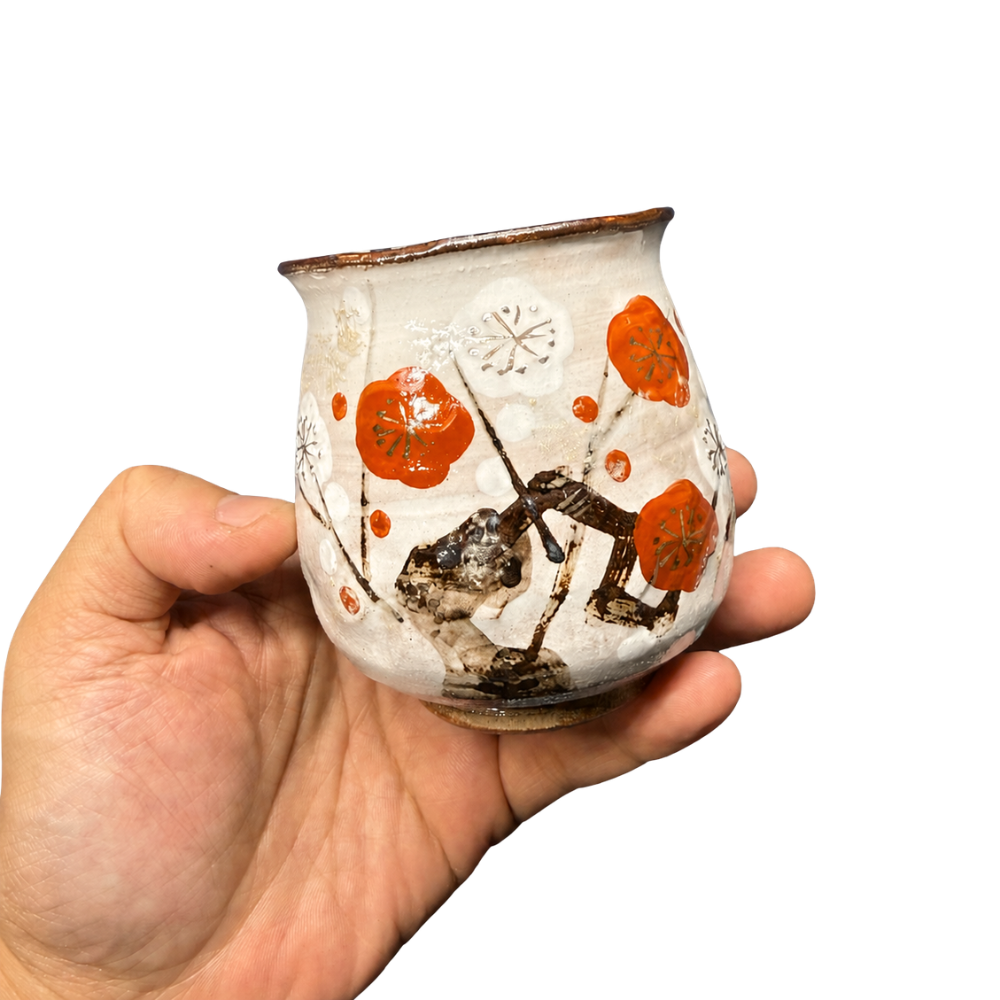 京焼 清水焼 吉祥梅 湯呑みセット