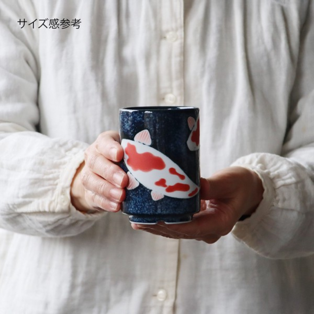 美濃焼 寿司湯呑 錦鯉（NISHIKI GOI)