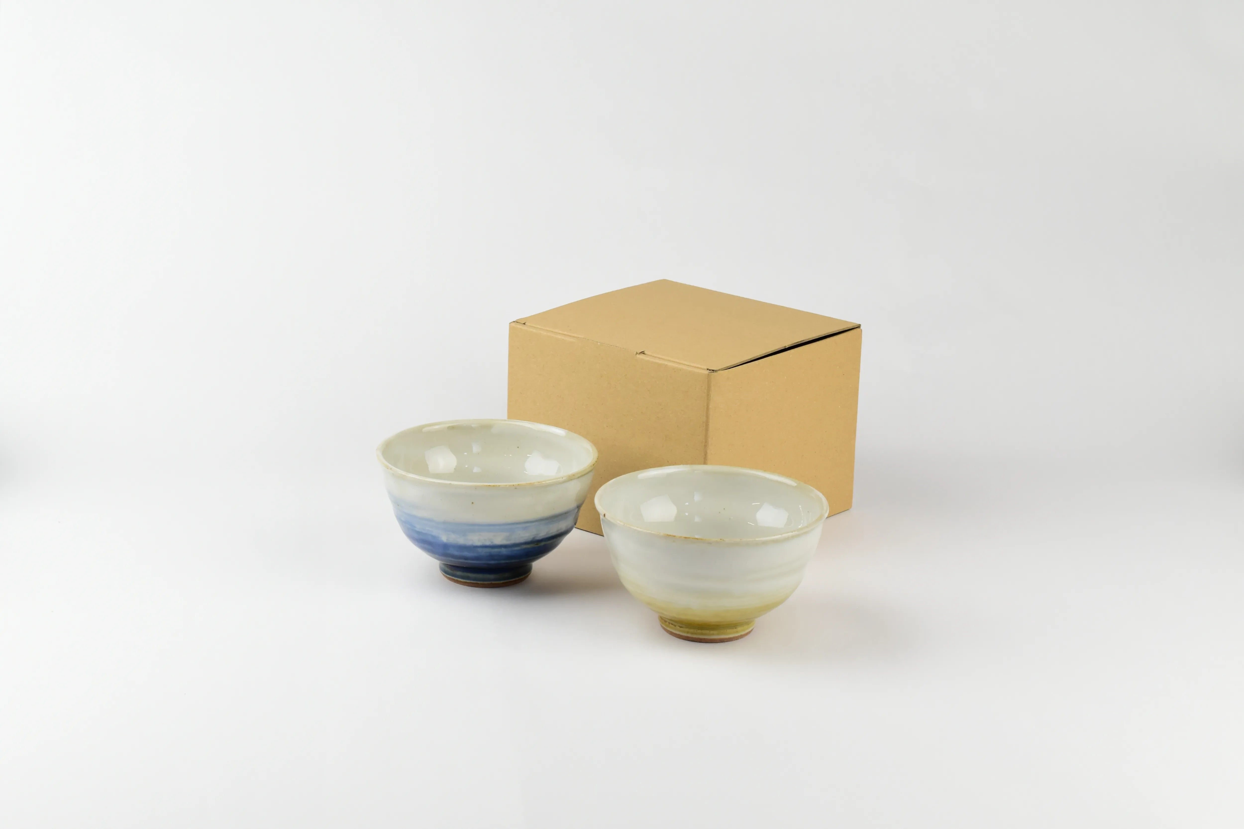 （生産終了）波佐見焼 裾濃 夫婦茶碗 呉須/さび