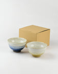 （生産終了）波佐見焼 裾濃 夫婦茶碗 呉須/さび