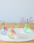 江戸硝子　花てまり一輪挿し　