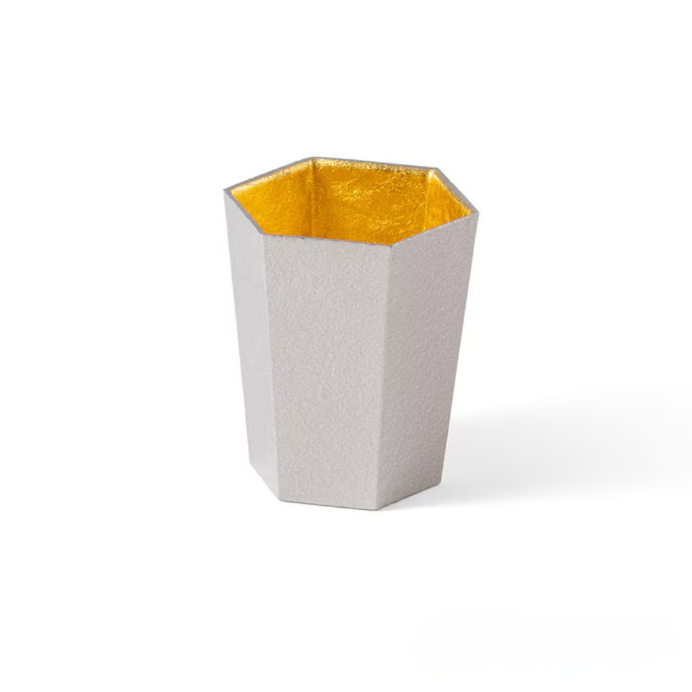 高岡銅器 片口 - 六 -金箔 / ぐい呑 - 六 - 金箔 2ヶ　3点セット