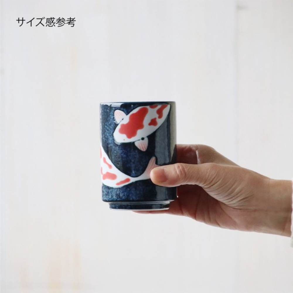 美濃焼 寿司湯呑 錦鯉（NISHIKI GOI)