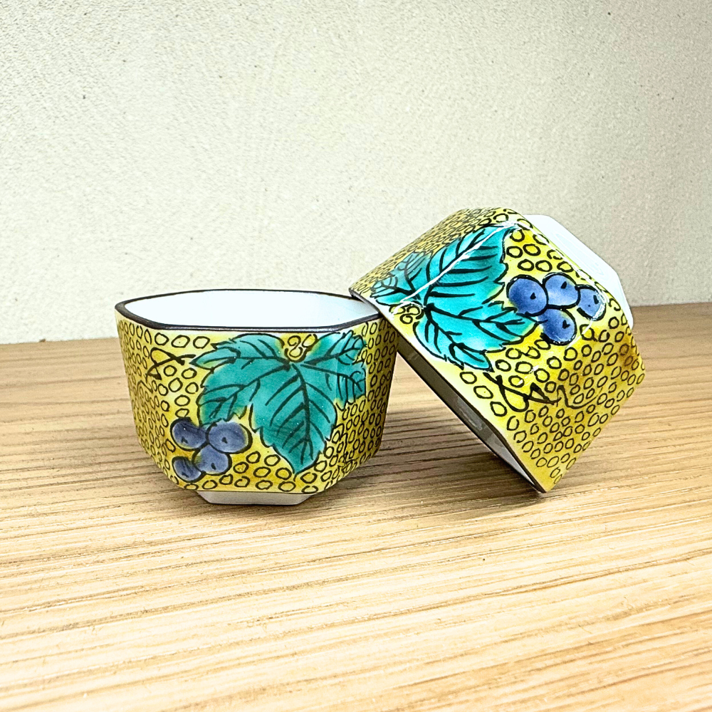 九谷焼 晩酌 ぶどうにりす 酒器セット