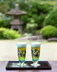 津軽びいどろ  金彩碧瑠璃 ピルスナーペアセット