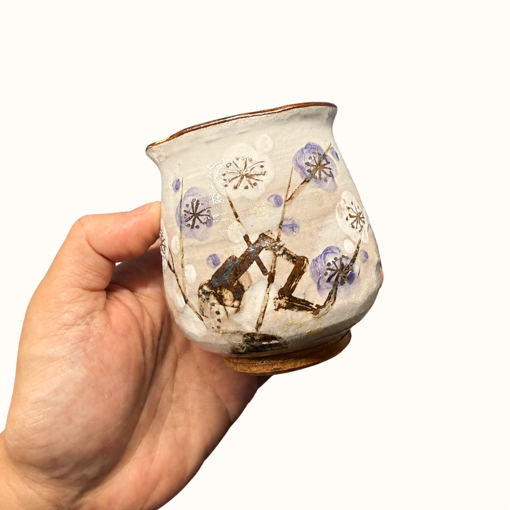 京焼 清水焼 吉祥梅 湯呑みセット