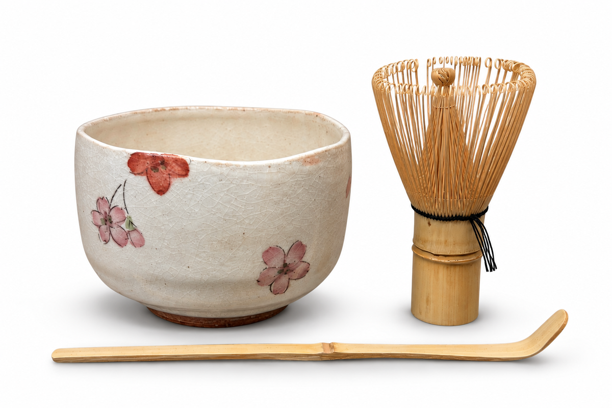波佐見焼 さくら お抹茶 3点セット