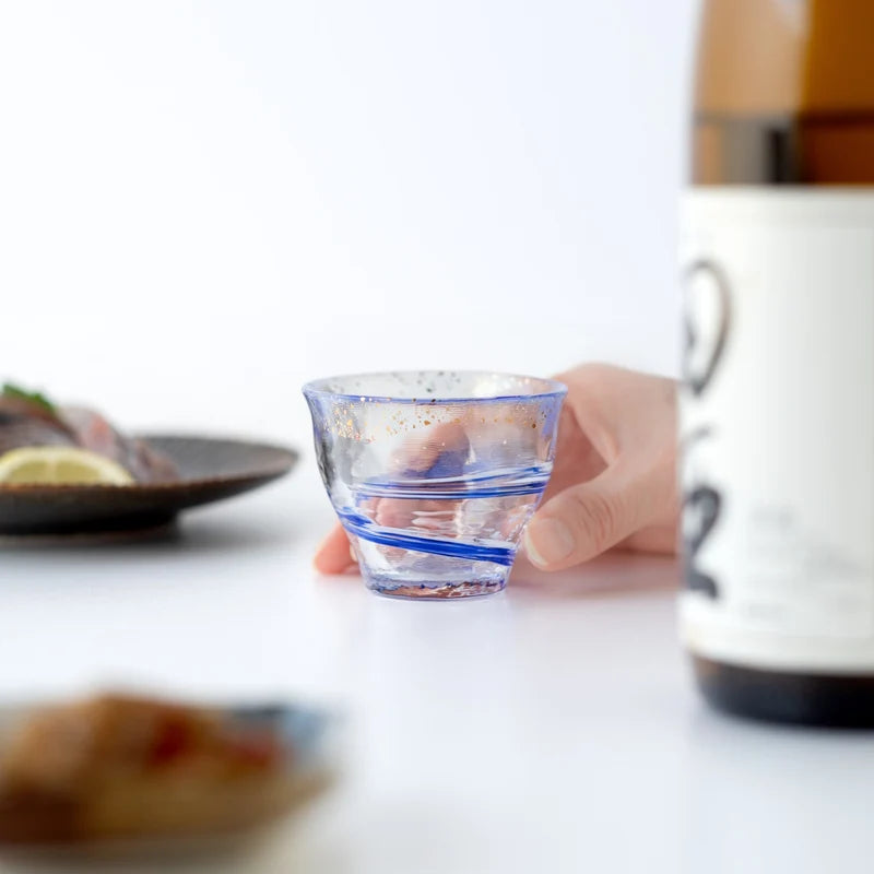 津軽びいどろ 金彩盃
