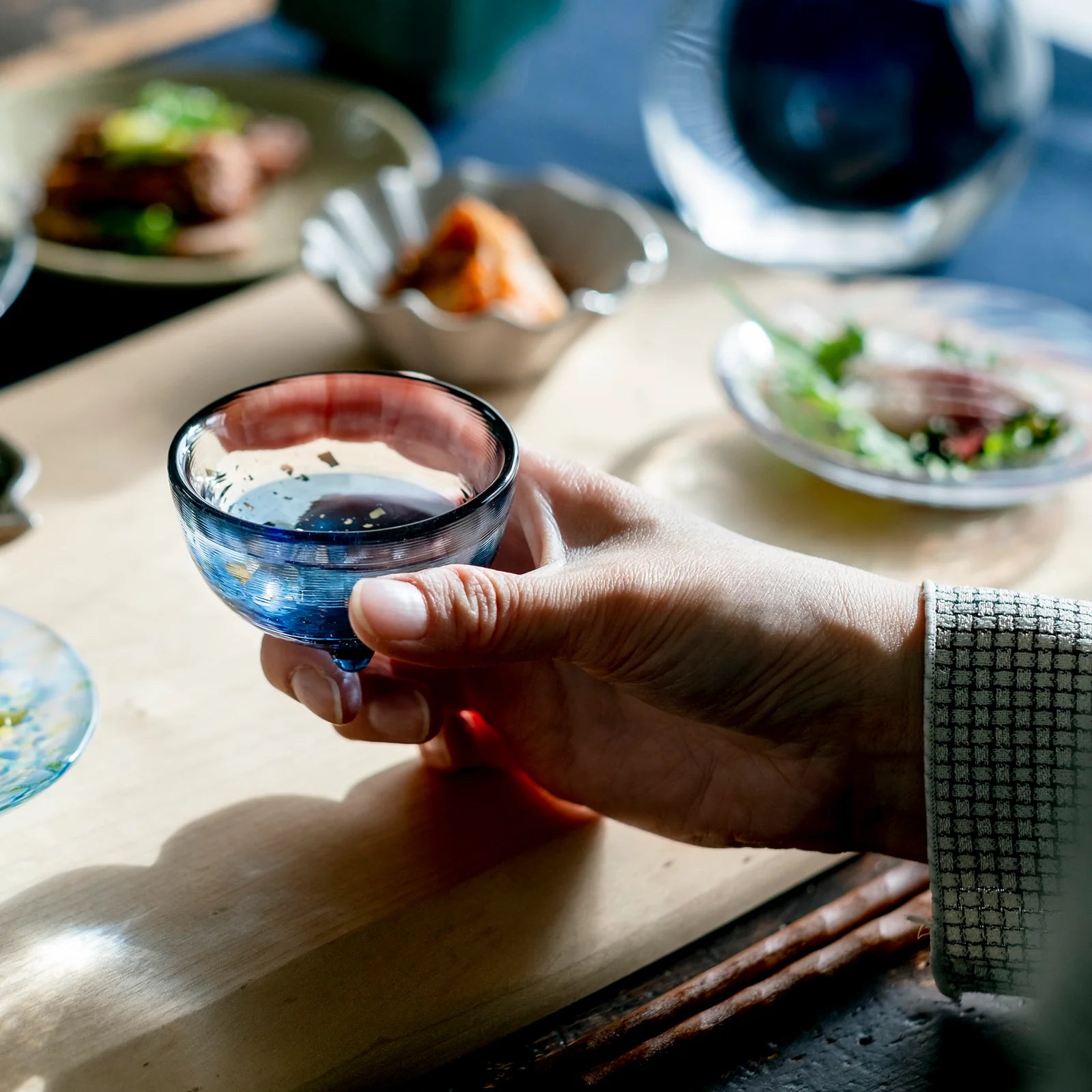 津軽びいどろ あおもりの海 おちょこ4点セット