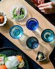 津軽びいどろ あおもりの海 おちょこ4点セット