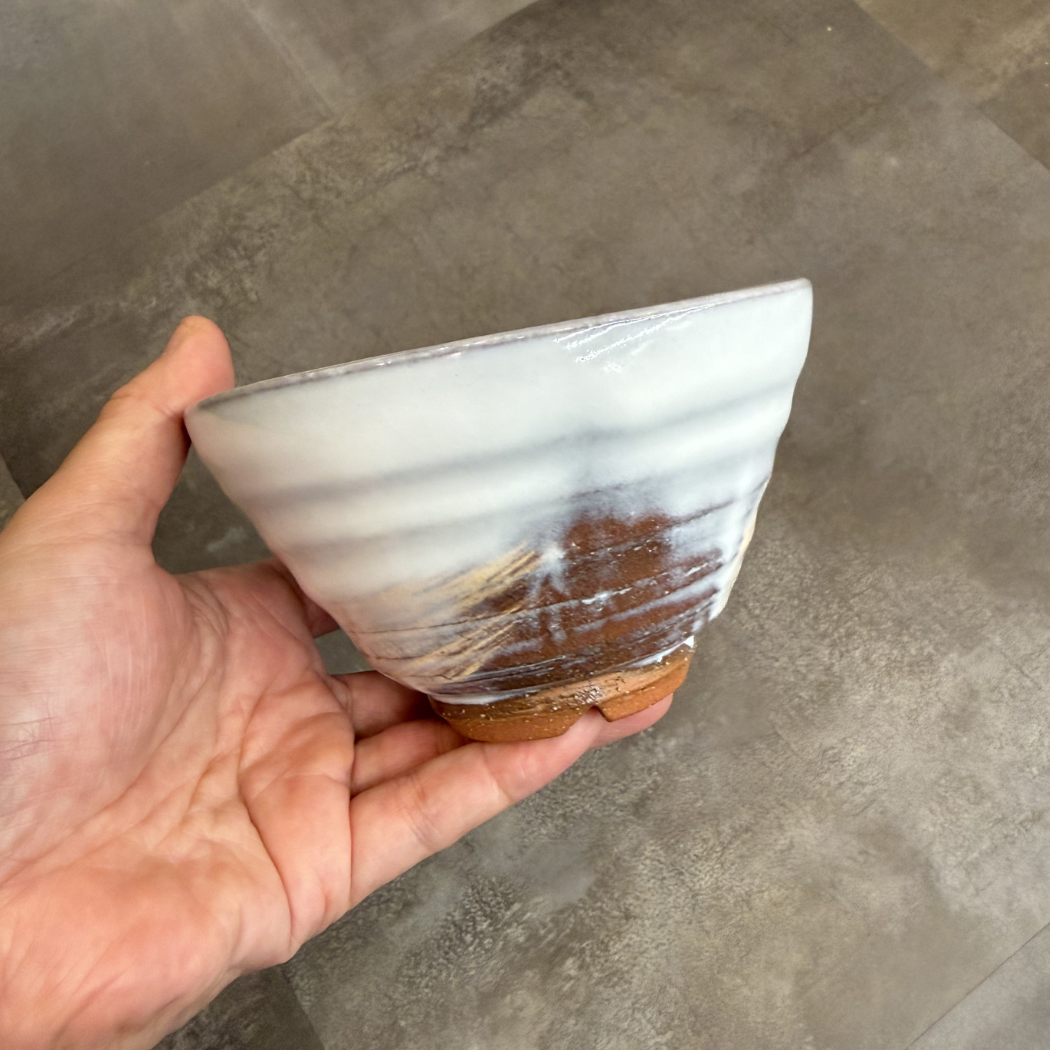 萩焼 お祝い夫婦茶碗　二彩 （化粧箱）
