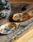 金沢箔 箔名画 ガラストレー 青/赤富士
