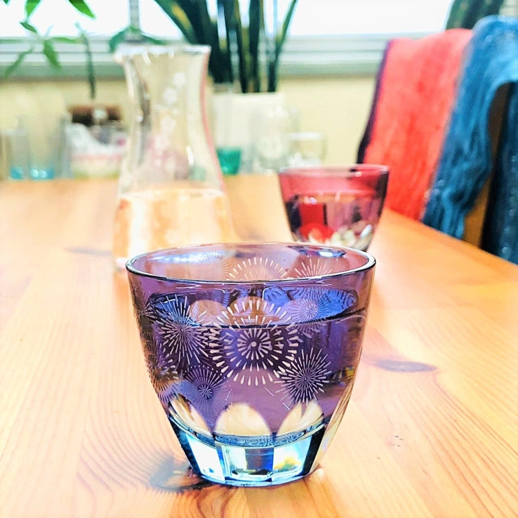 江戸切子  砂切子 花火