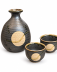 波佐見焼  月映え酒器セット 黒焼締