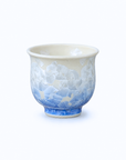 京焼 清水焼 お預け酒器セット 花結晶（白地青）