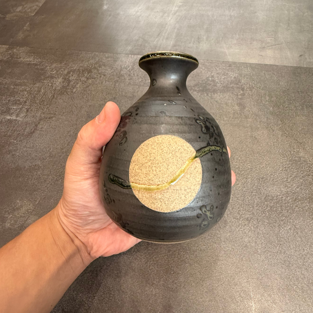 波佐見焼  月映え酒器セット 黒焼締