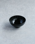 ぎやまん陶 茶碗 墨ブラック