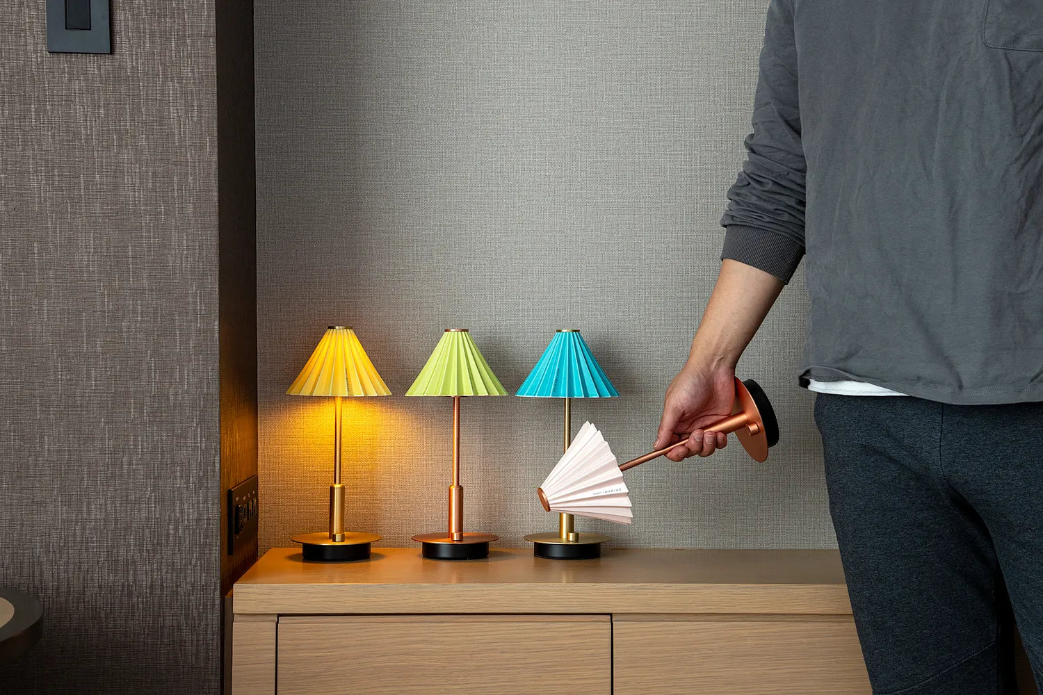 ポータブルライト ORIGAMI LAMP ブラス×マットカラー