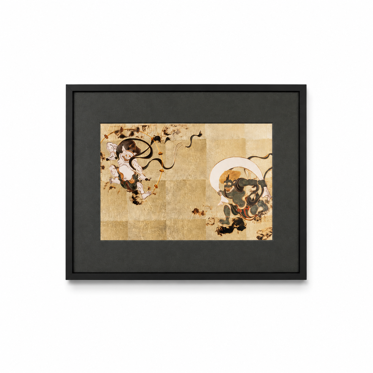 金沢箔 古絵師 箔名画シリーズ 立体額 風神雷神
