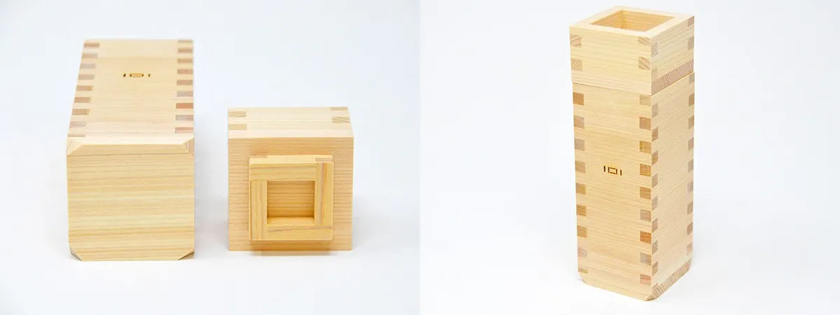 大垣枡（国産ひのき）いこいシリーズ Ochoko×Tokkuri酒器セット
