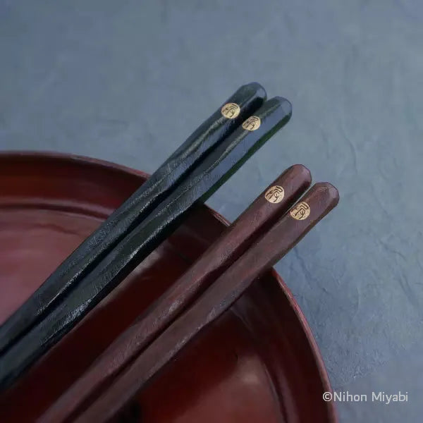 けずり箸　黒（中） 兵左衛門