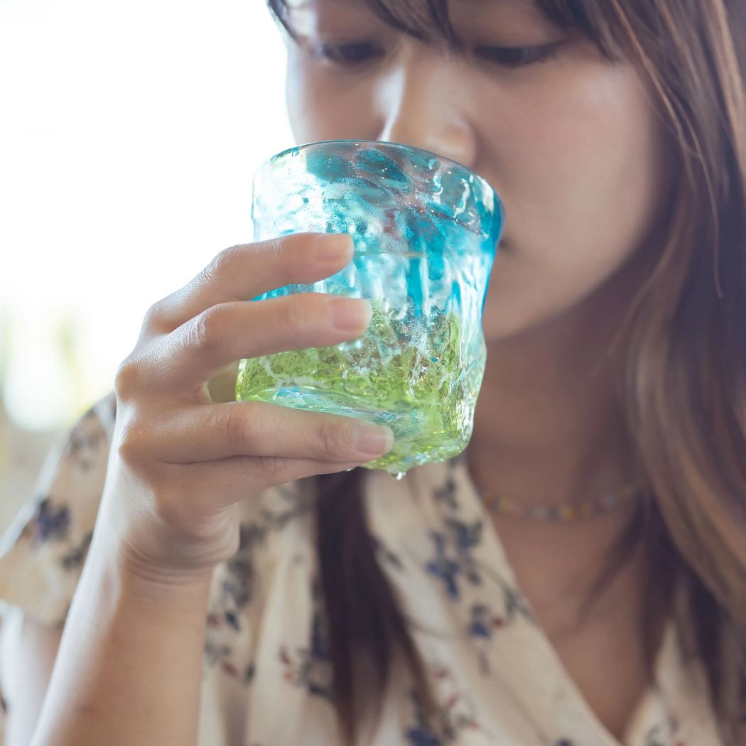 琉球硝子 おんなブルーグラス