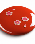 琉球漆器 堆錦 桜 手鏡